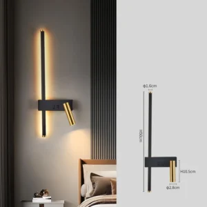 Kinkiet LED Nordic – nowoczesna lampa ścienna do salonu i sypialni Biały