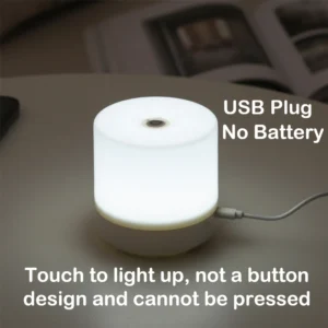 Kreatywna lampka nocna USB z dotykowym ściemnianiem do sypialni Niebieski