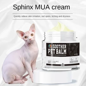 Krem do skóry dla kotów bezwłosych Sphynx - kontrola sebum Jasnoszary