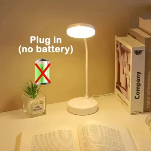 Lampka biurkowa LED z portem USB do ładowania do domowego biura Beżowy
