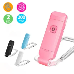 Lampka LED USB do czytania zakładka z klipsem ładowana bestseller Biały