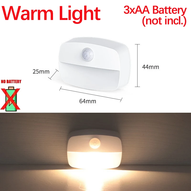 Lampka nocna LED do gniazdka z ściemniaczem — korytarz, szafka, toaleta żółty