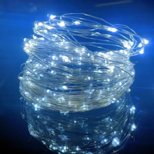 Lampki LED Fairy USB z pilotem 8 funkcji Biały