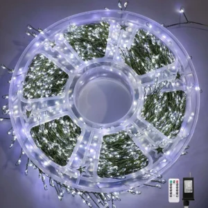 Lampki LED w kształcie petard z pilotem RGB do dekoracji wesel i imprez Biały