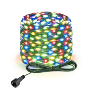 Trwałe lampki LED zewnętrzne 110V 220V zielony przewód wodoodporne do ogrodu Zmienny