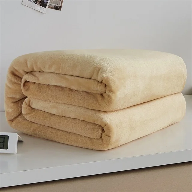 Lekki koc z polaru koralowego 220gsm — jednolity miękki Wielo
