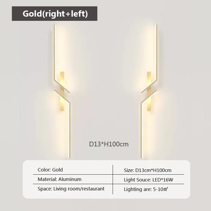 Minimalistyczna listwa LED ścienna — nowoczesna lampka nocna do sypialni i salonu Beżowy