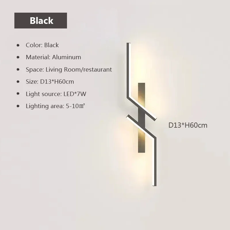 Minimalistyczna listwa LED ścienna — nowoczesna lampka nocna do sypialni i salonu Biały