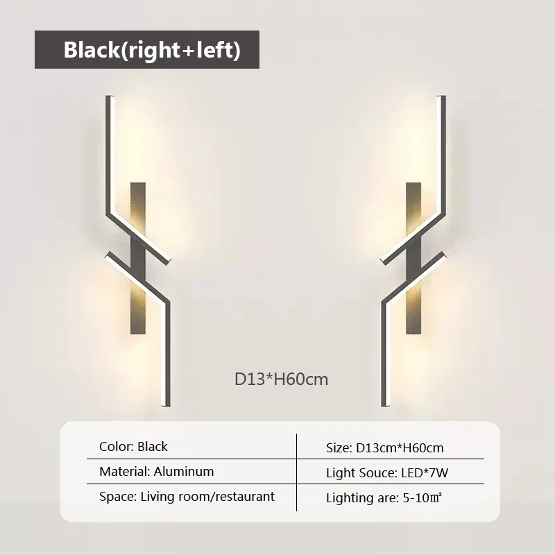 Minimalistyczna listwa LED ścienna — nowoczesna lampka nocna do sypialni i salonu Fioletowy
