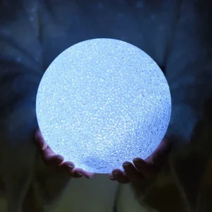Magiczna kryształowa kula LED – lampka dekoracyjna na biurko Niebieski