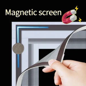 Magnetyczna siatka przeciwko komarom na okno z siatki z włókna Czerwony