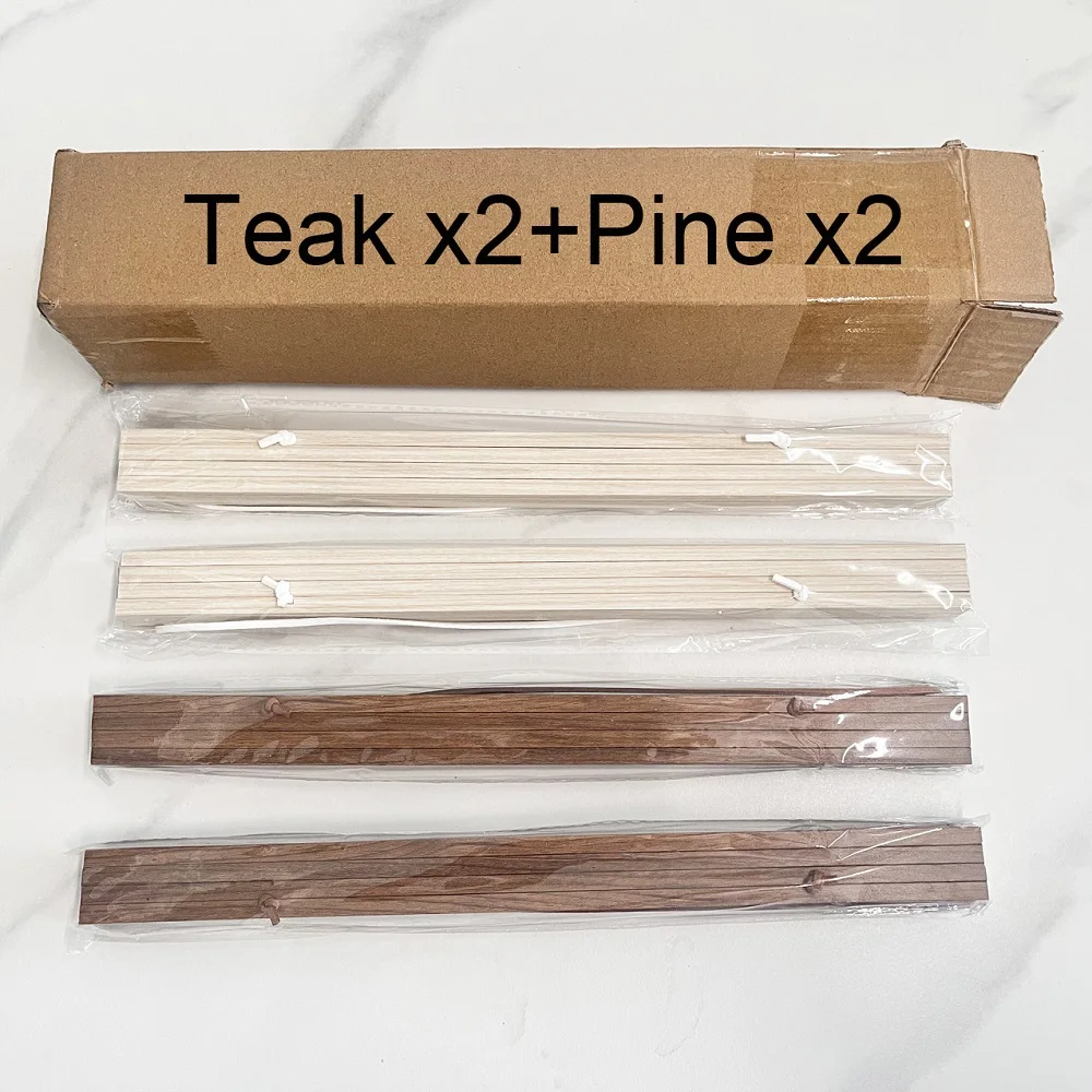 Magnetyczne wieszaki na plakaty z drewna teak – zestaw 4 szt. 21–40 cm żółty
