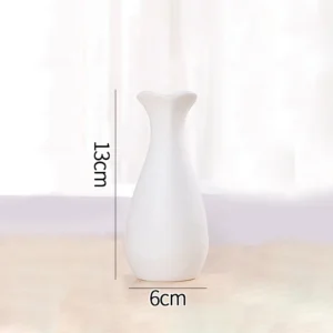 Mały ceramiczny wazon nordycki retro — mini butelka na kwiaty Zielony