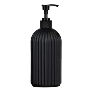 Matowy dozownik mydła i szamponu pod prysznic 500 ml Czarny