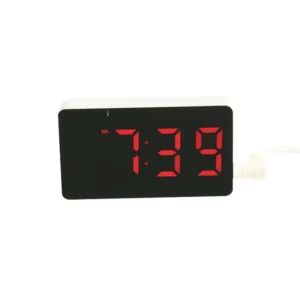 Mini cyfrowy zegar LED z lustrem budzik biurkowy do sypialni Złoto