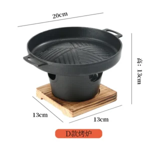 Mini grill japońskim stylu na węgiel drzewny dla jednej osoby Cytrynowy żółty