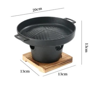 Przenośny mini grill koreański na alkohol z nieprzywierającą płytą Niebieski