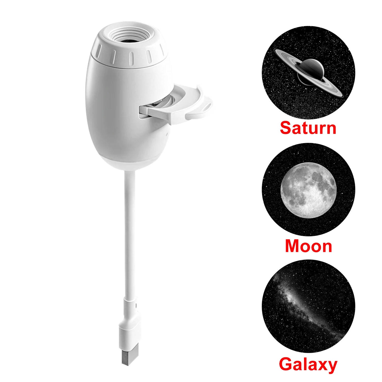 Mini projektor gwiazd Galaxy 2 w 1 — atmosferyczna lampka nocna do sypialni Pomarańczowy