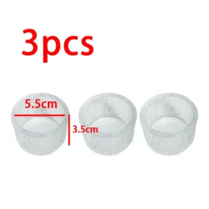 Mini szklany świecznik tealight podstawka na stół Srebrny