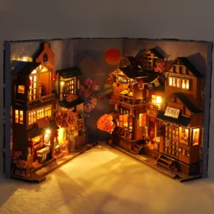 Zestaw modelarski miniaturowa biblioteka DIY Wielokolorowy