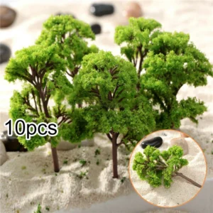 Miniaturowe drzewka modelarskie 4 cm, 10 sztuk 
