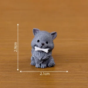 Miniaturowe figurki psów — zestaw ozdobnych piesków do regału i biurka Kolba