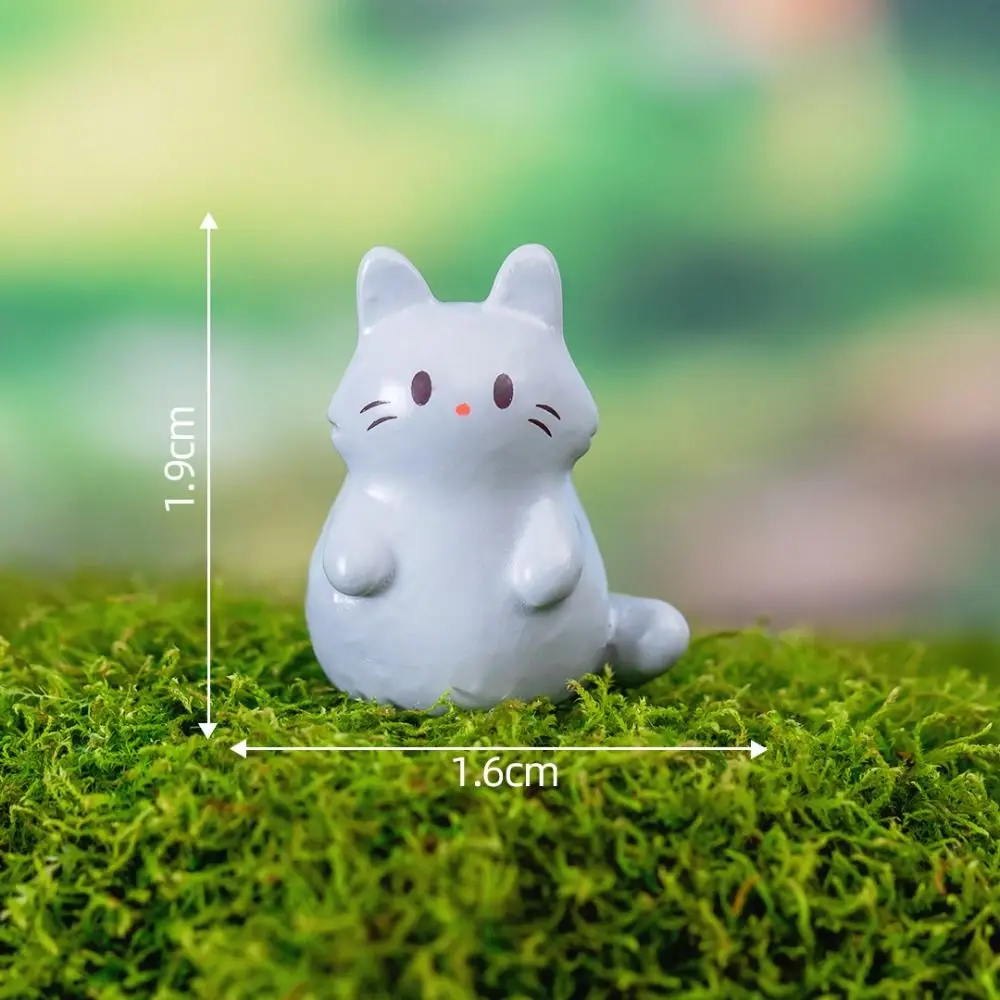 Miniaturowe figurki zwierząt żywiczne — ozdoby do ogrodu i domu Brązowy