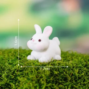 Miniaturowe figurki zwierząt żywiczne — mikro ozdoby do ogrodu i terrarium Róża