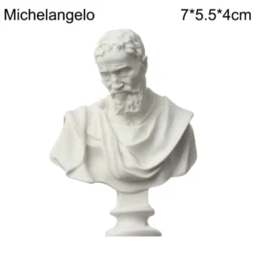 Miniaturowe gipsowe popiersie — figurka do dekoracji i ćwiczeń rysunku Mokry