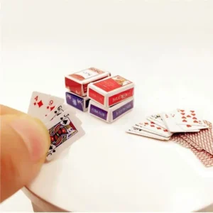 Miniaturowe karty do gry do domku dla lalek 1:12 