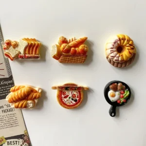 Miniaturowe magnesy na lodówkę żywica jedzenie zestaw 6-12 szt. żółty