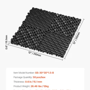 Modułowe płytki drenażowe PP do prysznica i ogrodu 30x30 cm Zielony