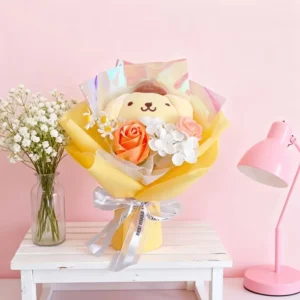 Mydlany bukiet róż Hello Kitty - dekoracja i prezent Pomarańczowy