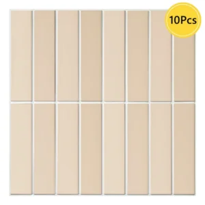 Samoprzylepna naklejka kafelkowa 3D peel and stick, backsplash kuchenny, 30x30 cm Beżowy