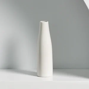 Nordycki ceramiczny mini wazon na gałązki do biura i domu Burgundia