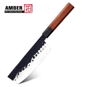 Nóż kuchenny ze stali wysokowęglowej AUS-10, 3-warstwowy Nakiri knife