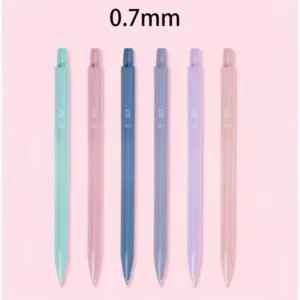 Ołówki automatyczne 0,5mm w kolorach macarons, zestaw 6 sztuk Burgundia