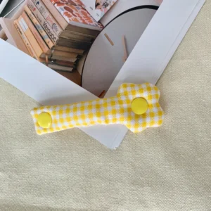 Organizer na kable w kształcie kociej łapki, miękki żółty