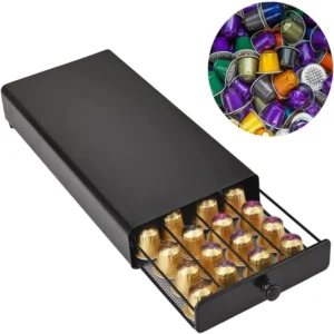 Organizer do szuflady na kapsułki Nespresso na 40 sztuk Czarny