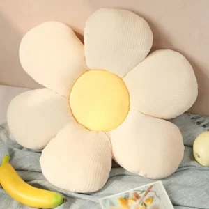 Ozdobna poduszka w kształcie kwiatka 40 cm Biały