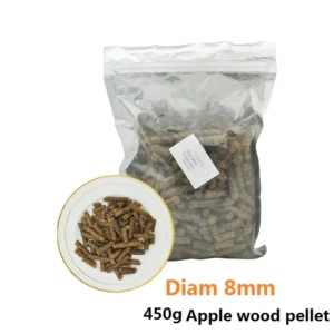 Pellety z drewna jabłoniowego do wędzenia — 450 g, do grilla i smokera Czerwony