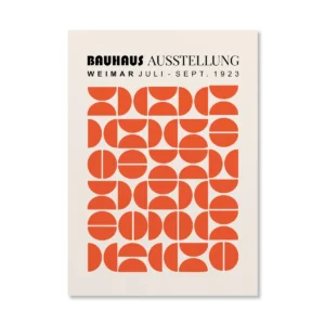 Plakat Bauhaus abstrakcyjny wschód słońca Złoto