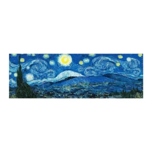 Plakat canvas Gwiaździste Niebo Van Gogha – nowoczesna estetyczna grafika Biały