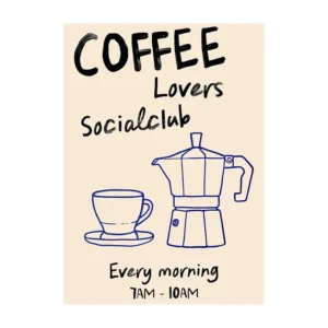Plakat canvas kawowy Coffee Diver – dekoracja kuchni i jadalni Fioletowy