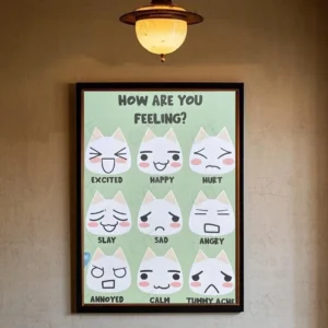 Plakat kot Inoue Toro - estetyczna naklejka na ścianę Srebrny