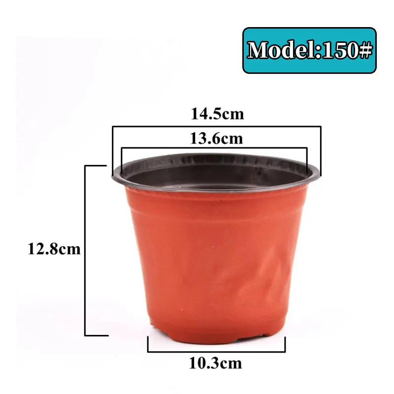 Plastikowe doniczki rozsadowe zestaw 10-50 szt. 9-21 cm Czerwony