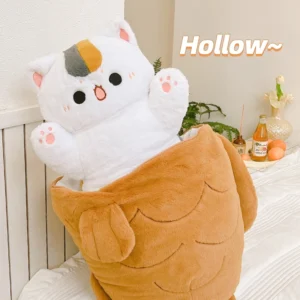 Pluszowa poduszka Taiyaki rybka do przytulania Czarny
