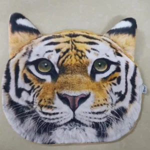 Poduszka 3D w kształcie głowy kota lub psa 35 cm Jasny