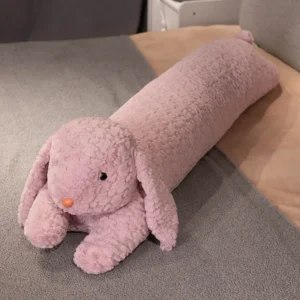 Poduszka do spania długi pluszowy królik 45–48 cm Zielony