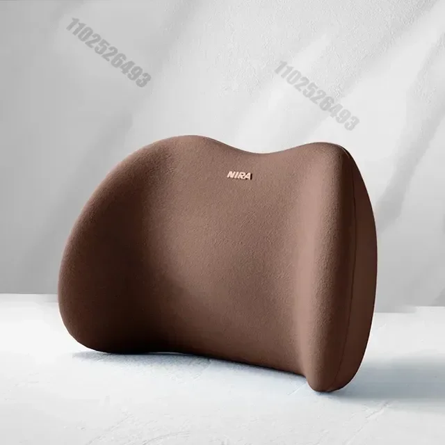 Poduszka lędźwiowa do fotela biurowego i samochodu ergonomiczna Brązowy